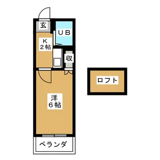 フローラ塩釜口【2階】の間取り