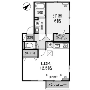 群馬県藤岡市本郷【アパート】の間取り