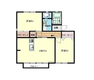 茨城県ひたちなか市大字東石川【アパート】の間取り