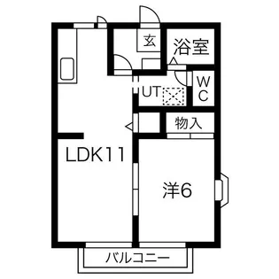 シャトー平松【2階】の間取り