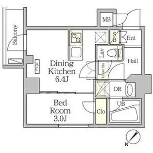 アジールコート池尻大橋【2階】の間取り