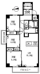 デラーノ【5階】の間取り