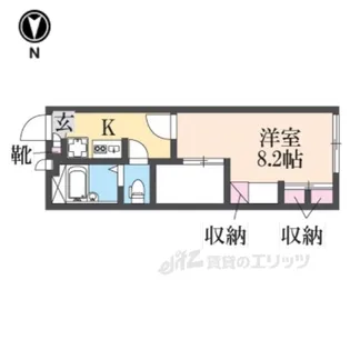 レオパレス辻九第一【2階】の間取り