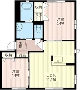 群馬県太田市藤阿久町【アパート】の間取り