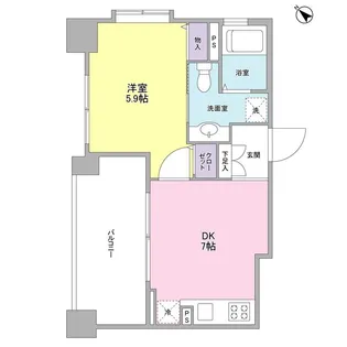 リバーレ月島【13階】の間取り