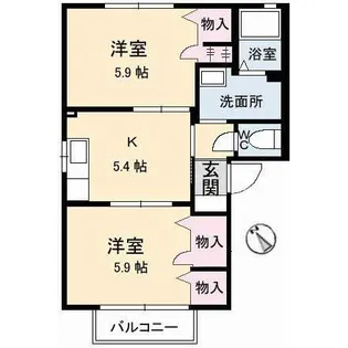 シャロン II棟の間取り