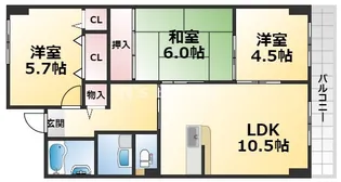 エスペラール神戸【5階】の間取り