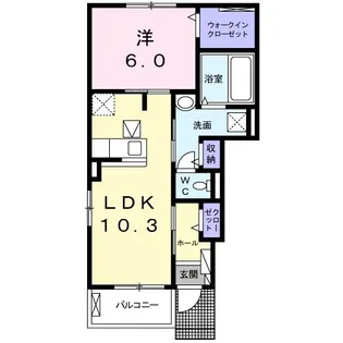 大阪府岸和田市岡山町【アパート】の間取り