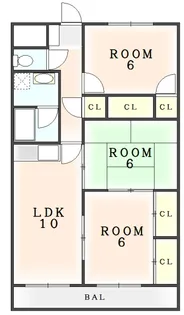 徳島県阿南市那賀川町敷地【アパート】の間取り