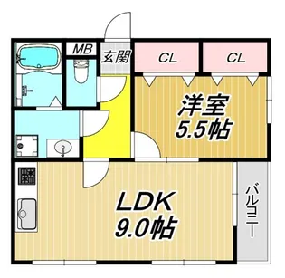 ラ・シャンテ武庫之荘【1階】の間取り