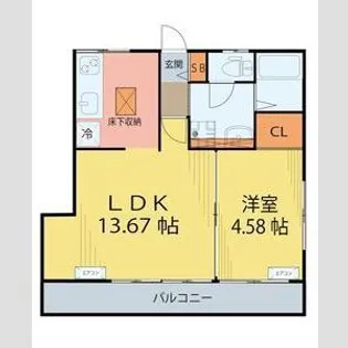 ヴェルジネ【1階】の間取り