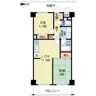 ルミエール鵠沼海岸【2階】の間取り
