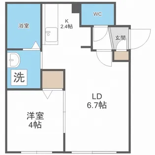北海道札幌市中央区南四条西12【マンション】の間取り