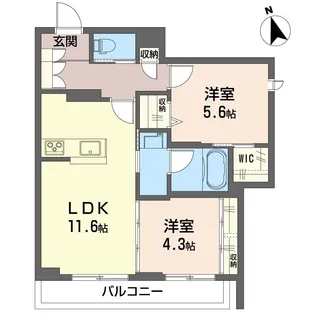 ルアナ今泉【1階】の間取り