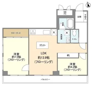 東京都板橋区蓮沼町【マンション】の間取り