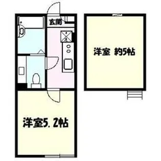 アザーレ・ターコイズ読売ランド前【2階】の間取り