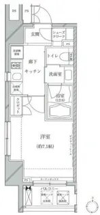 クレイシア亀戸【6階】の間取り