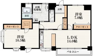 東京都杉並区松庵3【マンション】の間取り