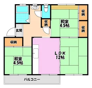 狭山住宅4号棟【3階】の間取り