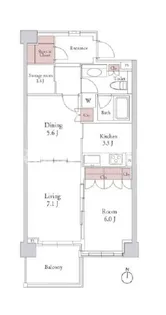 アデニウム高輪【8階】の間取り