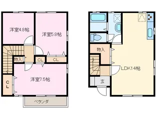 三重県鈴鹿市算所5【一戸建】の間取り