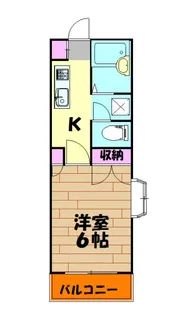 パティオカワサキ【2階】の間取り