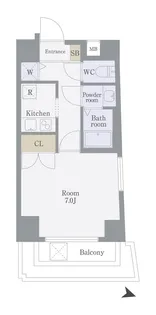 東京都渋谷区東2【マンション】の間取り