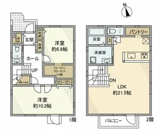 神奈川県大和市上草柳【一戸建】の間取り