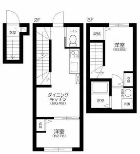 ソルナクレイシア東中野【3階】の間取り