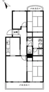 第2みつわ台ハイツD【5階】の間取り