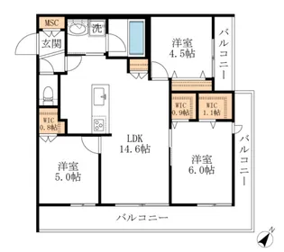 Mayfair【3階】の間取り