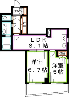 東京都三鷹市下連雀3【マンション】の間取り