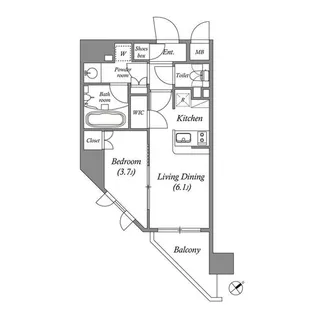 東京都練馬区豊玉中2【マンション】の間取り