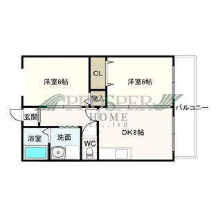 エスポアール布施【4階】の間取り