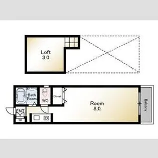 ロイヤル南天神【1階】の間取り