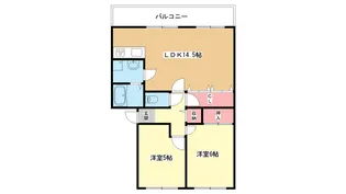 大阪府豊中市小曽根1【マンション】の間取り