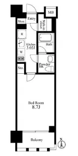 プライマル新宿若松町【3階】の間取り