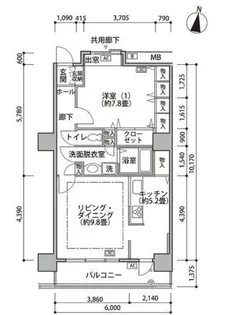 東京都江東区東雲1【マンション】の間取り