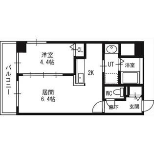 グランカーサ南6条【10階】の間取り