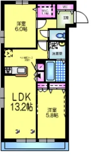 グランテラス六町【1階】の間取り