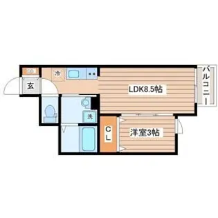 シャンテ富沢【1階】の間取り