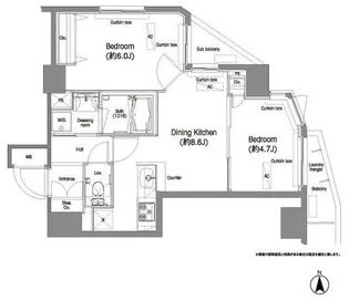 コンフォリア西蒲田【15階】の間取り
