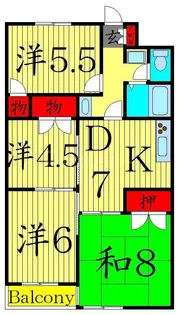 ファインクロス6番館【3階】の間取り