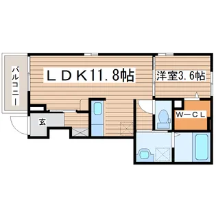 メゾン・ルミエール【1階】の間取り