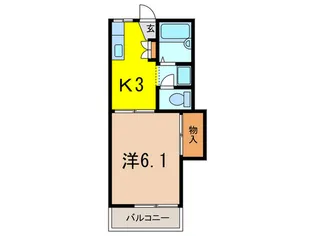 カ-サ仁川【1階】の間取り