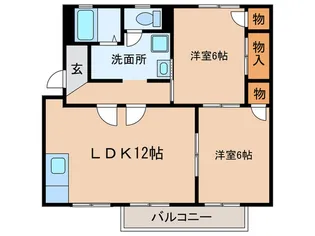 サンリバーA【2階】の間取り