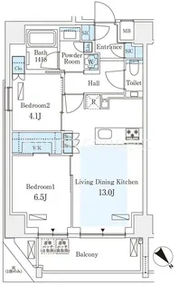 東京都港区西麻布2【マンション】の間取り