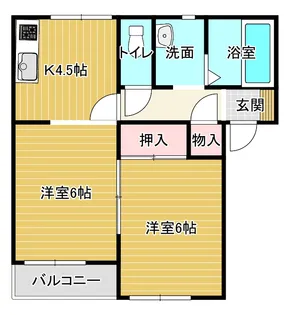 T-ウインディB【1階】の間取り