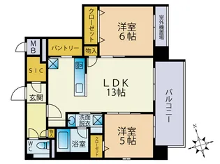 Odaki Bldg OTEMON【2階】の間取り