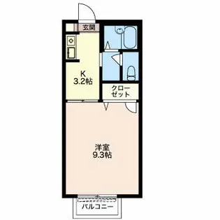 ディアス天神【2階】の間取り